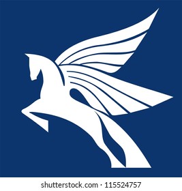 Pegasus Horse Concept Illustration Creative Logo Stock Illustration ...