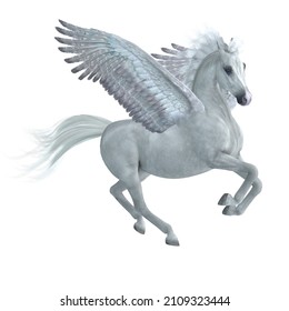 Pegasus Dark Skies White Pegasus Horse Stock Illustration 321518243 ...