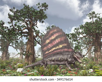 Pelycosaur Dimetrodon
Computer generated 3D illustration