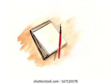 Watercolor Pen Images, Stock Photos & Vectors | Shutterstock