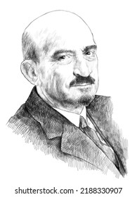 Pencil Drawing Portrait Of Chaim Weizmann