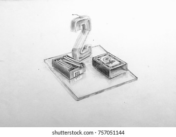 Pencil drawing shade   light objects    realistic style