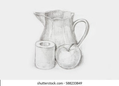 23+ Colored Pencil Drawing Still Life Drawing Easy With Colour PNG