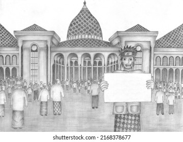 Pencil Sketch Illustration Black White Showing Stock Illustration ...