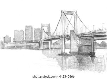 Tokyo Rainbow Bridge Stock Illustrations Images Vectors Shutterstock