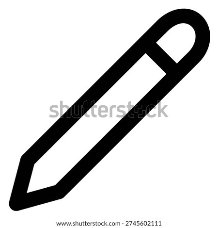 pencil, write or compose line art icon for apps and websites
