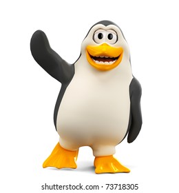 Penguin Happy Waving Stock Illustration 73718305 | Shutterstock