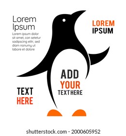 Penguin Logo Template icon illustration design