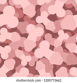 Penis seamless pattern. Member of 3d texture. Body part ornament