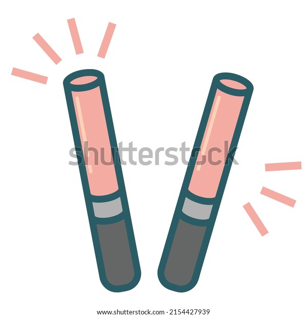 Penlight.\
Illustration of colorful sticks to be\
issued.