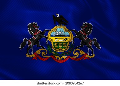 Pennsylvania State Flag Of America.