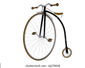 a penny farthing bicycle