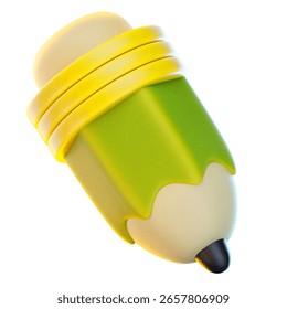 pensil 3d render icon, Back To School illustration