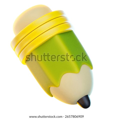 pensil 3d render icon, Back To School illustration