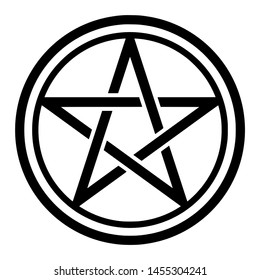 Pentacle Symbol Icon In A Circle