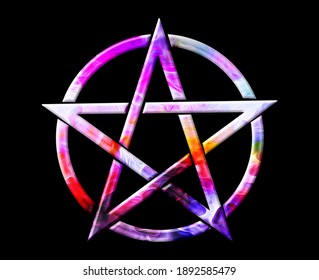 Pentagram Star Logo Icon Watercolor 3d Stock Illustration 1892585479 