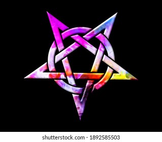 Pentagram Star Logo Icon Watercolor 3d Stock Illustration 1892585503 ...