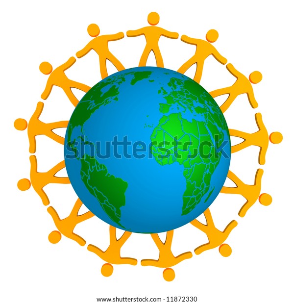 People Around World Holding Hands Stock Illustration 11872330