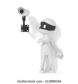 People Cctv 3d Rendering Stock Illustration 613888184 | Shutterstock