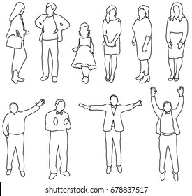 Fat Man Action Poses Postures Stick Stock Illustration 264350210