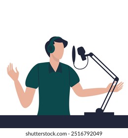 People Doing Podcast. International Podcast Day Illustration - Powered by Shutterstock