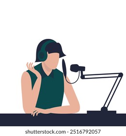 People Doing Podcast. International Podcast Day Illustration - Powered by Shutterstock