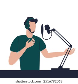 People Doing Podcast. International Podcast Day Illustration - Powered by Shutterstock