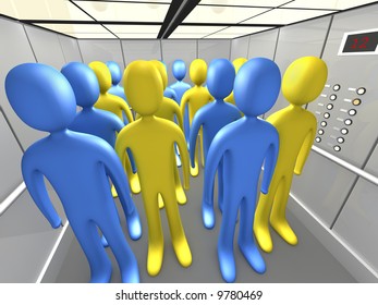 People In Elevator