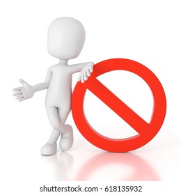 People Forbidden Sign 3d Rendering Stock Illustration 618135932 ...