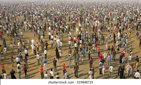 a lot of people going through the desert