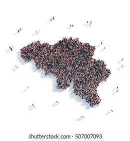 People Group Shape Map Belgium