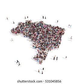 People Group Shape Map Brazil