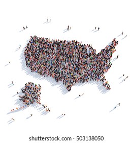 People Group Shape Map United States