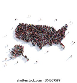 People Group Shape Map United States