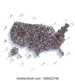 People Group Shape Map USA