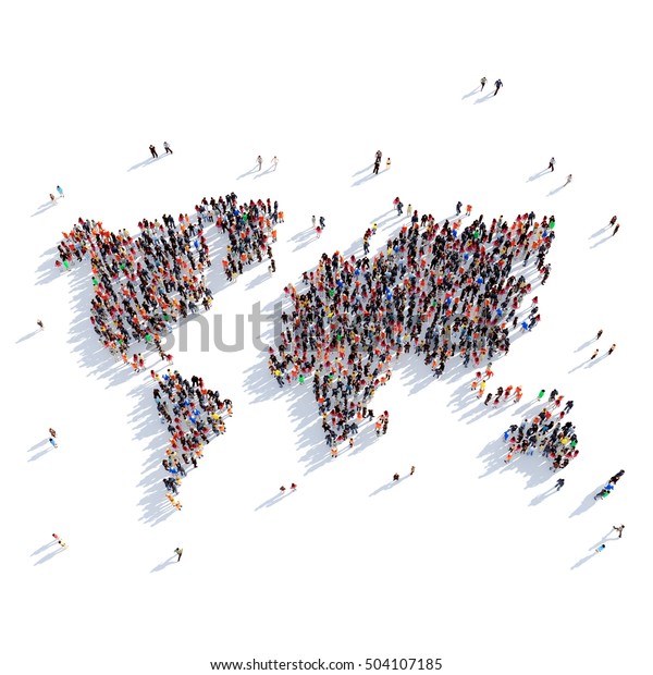 People Group Shape Map World Stock Illustration 504107185 | Shutterstock