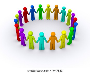 1,590 3d People Holding Hands Circle Images, Stock Photos & Vectors ...