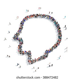 Group People Form Earth Cartoon Isolated Stock Illustration 323584019 ...