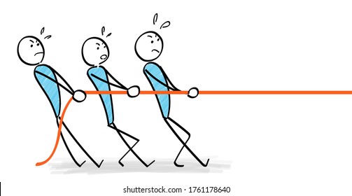 People Pulling Ropes Teamwork Stock Illustration 1761178640 | Shutterstock