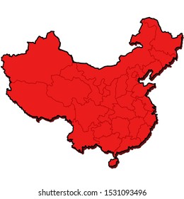 People Republic China Map By Nation Stock Illustration 1531093496 ...