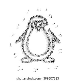  People In The Shape Of A Penguin