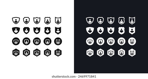 People shield, Insurance people logo, protect human or insurance concept logo vector illustration design editable
