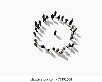 People Standing In A Circle