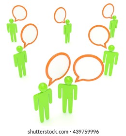 People Talk Bubbles Isolated Over White Stock Illustration 439759996 ...