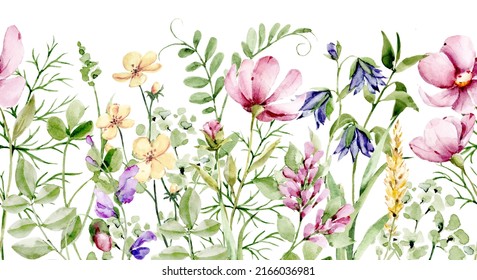 Watercolor Pink Flowers Roses Floral Clip Stock Illustration 1649610211 ...