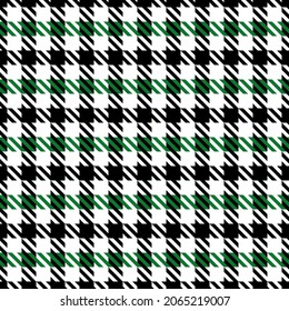 Pepita Houndstooth Green Fabric Seamless Pattern. Raster Version