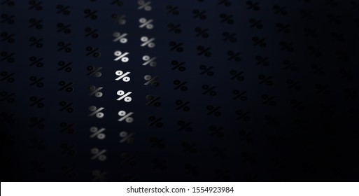 A Percent Sign Pattern Of Spot Uv Varnish Print On Note Paper Background.