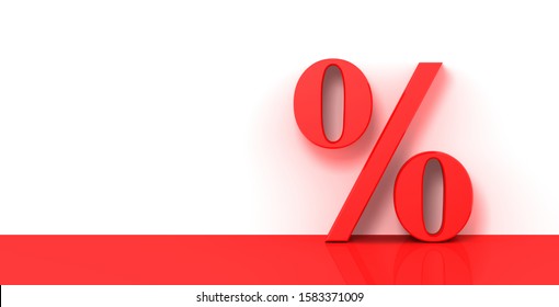 Percent Sign Red Percentage Symbol Interest Stock Illustration