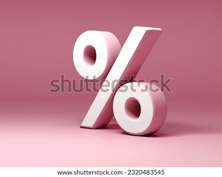 Percent Symbol on studio background. 3D Rendering
