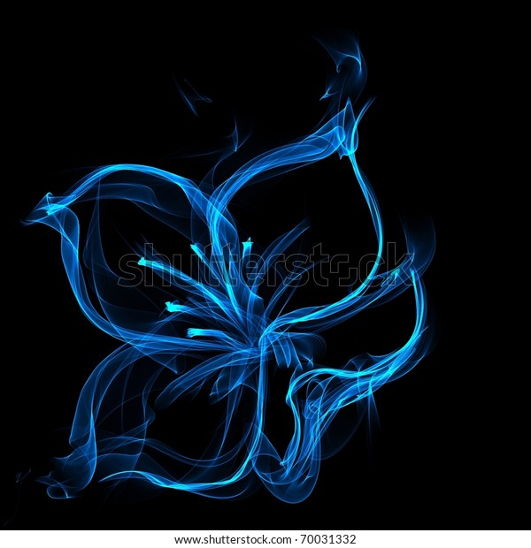 黒い背景に完璧な青の火花 のイラスト素材